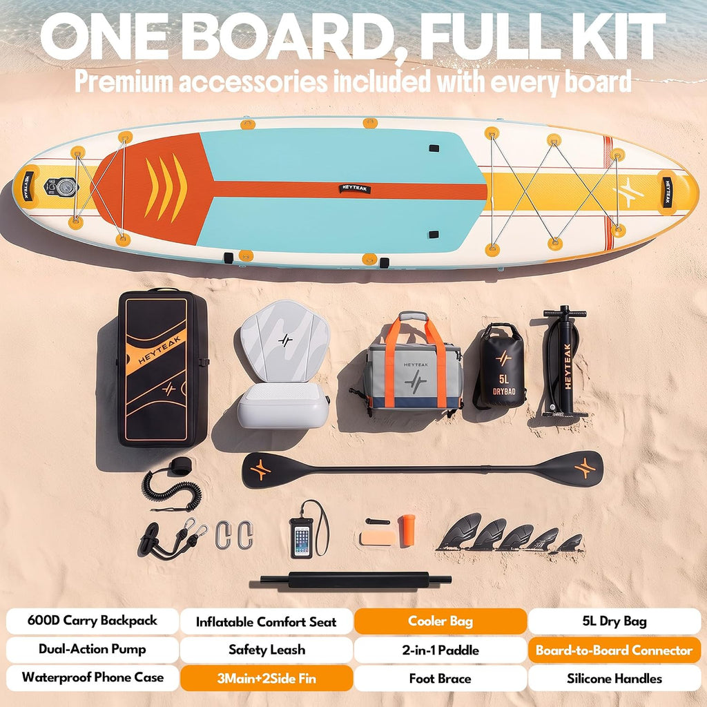 HeyTeak paddle board Retro Orange image 9