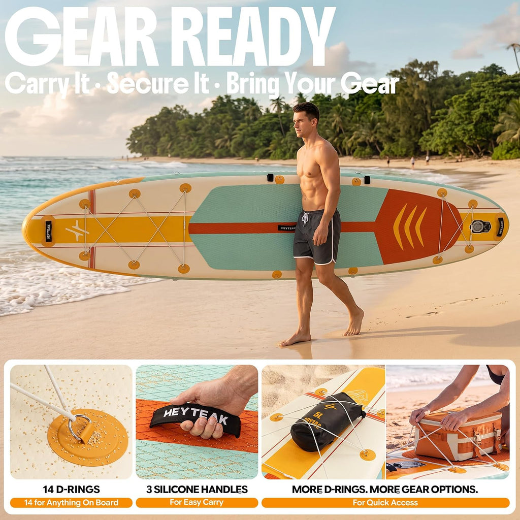 HeyTeak paddle board Retro Orange image 8