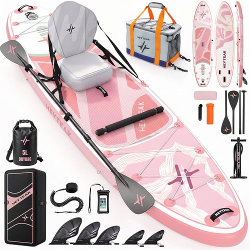 HeyTeak paddle board Floral Pink image 1