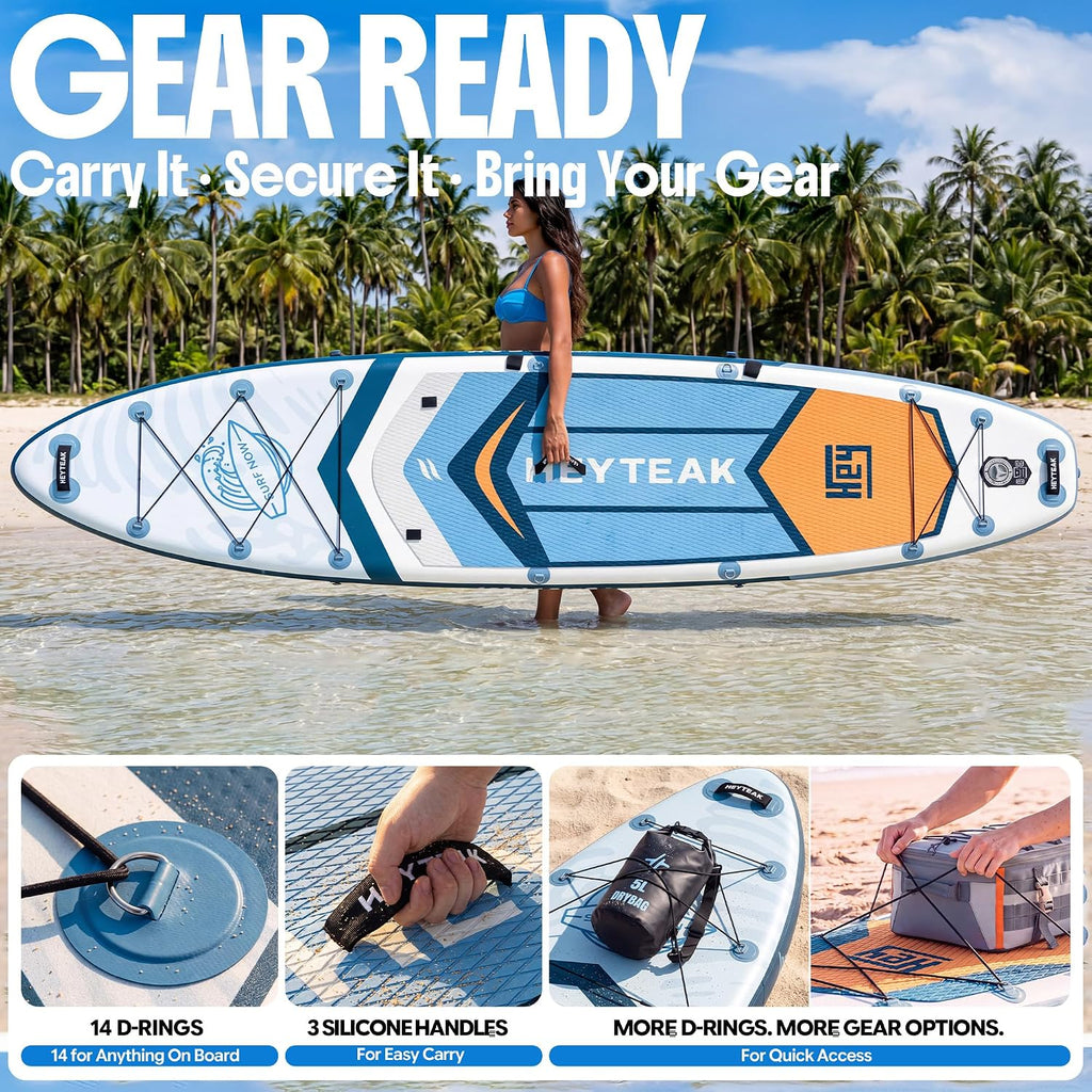 HeyTeak paddle board Surf Blue image 8