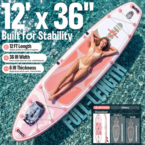 HeyTeak paddle board Floral Pink image 2