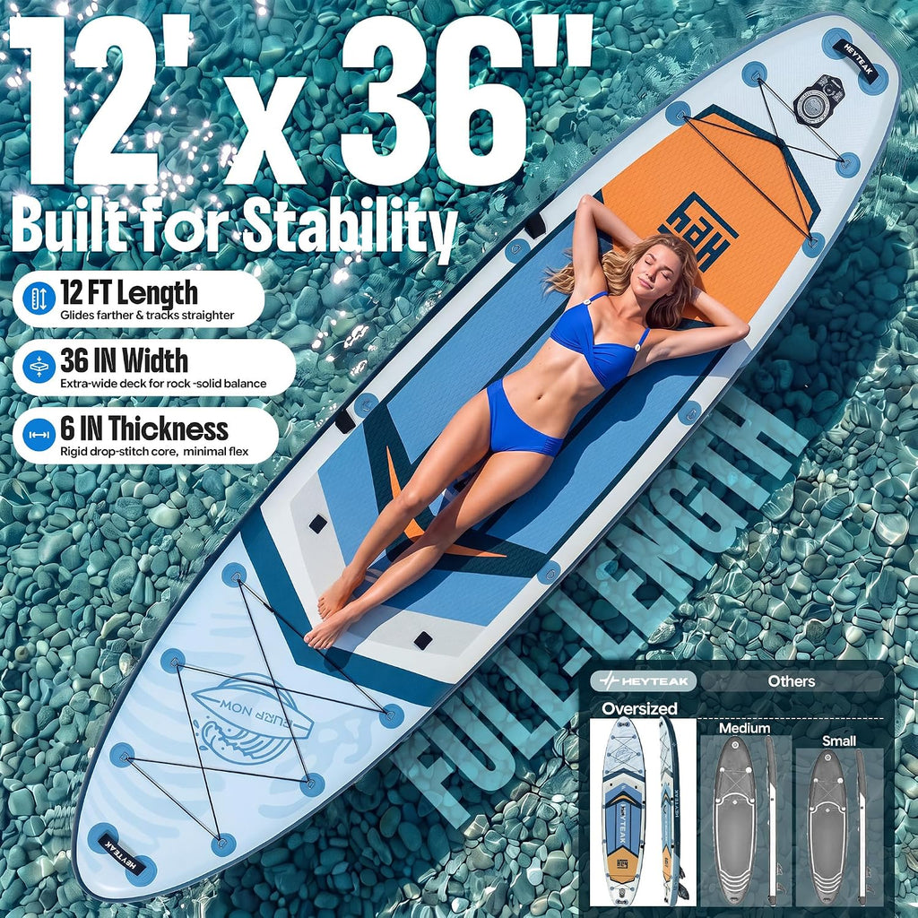 HeyTeak paddle board Surf Blue image 2